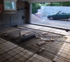Preparation de la chappe du garage