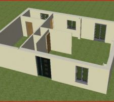 Vue en 3d du rdc