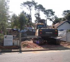 La maison vient d'être abattue