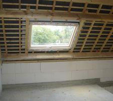 Velux installé,vu de l'étage