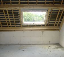 Velux installé,vu de l'étage
