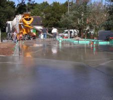 Fin du coulage de dalle