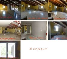 Faux-plafonds, rampants, cloisons... l'&eacute;tage avance