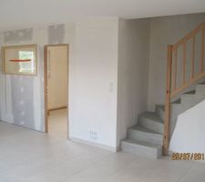 Cloison montée apres carrelage