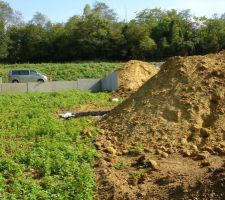 La terre plus le polystyrene brulé sur mon terrain.. Pas cool..