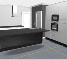 Plan 3D de notre futur cuisine