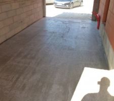 Dalle du garage coulée