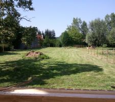 Jardin fraichement tondue de cette apres midi