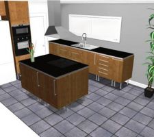 Projet de cuisine - Vue Iso 1