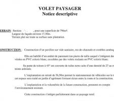 Notice descriptive paysagère du PC