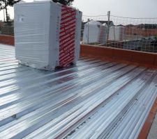 Toit terrasse bac acier   isolant LR   membranne collée