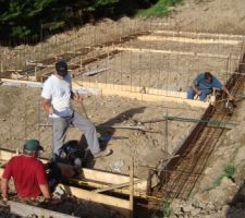 Coffrage des fondations du sous sol