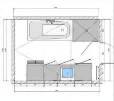 Plan aménagement sdb etage