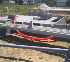 Mise en place dalle sur vide sanitaire