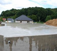 Résultat final : 10 m3 de béton, soit 23 tonnes
