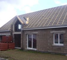 Pose de ecran sous toiture ainsi que la zingerie et planche de rive en pvc