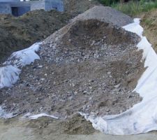 Début étalement des pierres