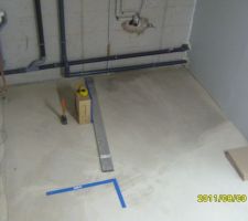 Debut carrelage cave, buanderie