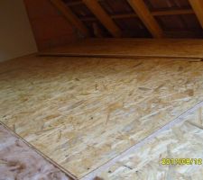 Pose planche OSB au grenier suite