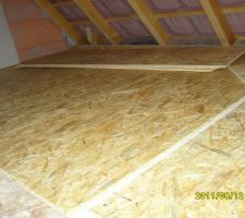 Pose planche OSB au grenier