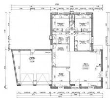 Plans de la maison validés par le constructeur pour 107m² et garage de 43m²