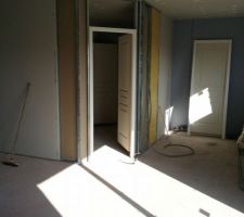 Détail de l'isolation avec placo et laine de verre