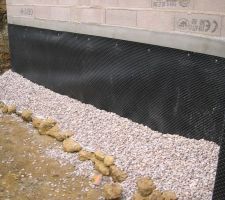 Drainage : drain   géotextile   beaucoup de 15/25!!