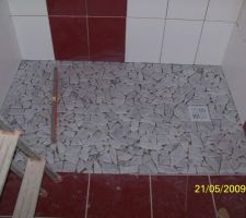 Pose des opus pour la douche italienne