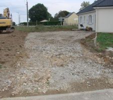 Création de l'allée pour l'accés à la maison.