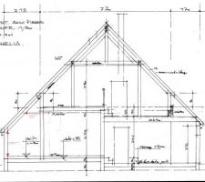 Plan de coupe façade est