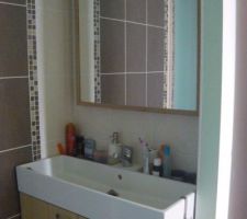 Du coté du lavabo de la douche des parents