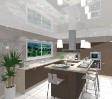 La future cuisine mais qui sera anthracite mat et couleur béton...