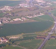 Terrain avant travaux vu du ciel