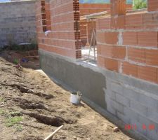 Enduit etancheite du vide sanitaire 1ère couche