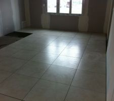J - 205 : la pose du carrelage a commencé!!!!!!! trop cooooooool ce n'est que le début mais ça fait déjà super beau!