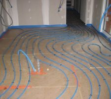 Pose du plancher chauffant