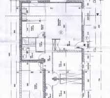 Plan de la maison comme elle est prevu par le gars qui l a construite