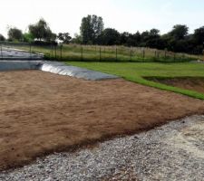 Fin de la remise en place des terres et pelouse