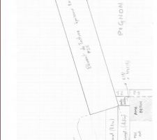 Le dessin pour les rangs de g&eacute;noises (tuiles canal coup&eacute;es et superpos&eacute;es sur deux hauteurs en quinconce
