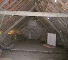 La salle à l'etage, notons que j'ai un escalier à creuser !