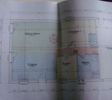 Plan de la maison au rez de chaussee