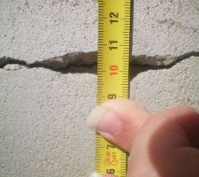 1 cm de fissure par endroit !!!