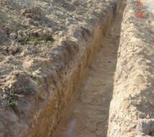 Tranchée pour tout-à-l'égout