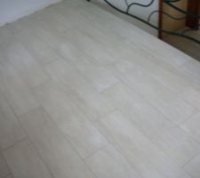 Palier carrelage effet bois