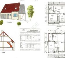 Ce sont les plans de l'avant projet de la maison détaillant la disposition intérieur et les surfaces des pièces.