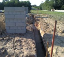 Vue de la fa&ccedil;ade avant de la maison (on distingue le porche au milieu)