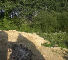 Petit feu de cachette sur l argile.