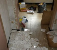 Carrelage enleve dans la cuisine