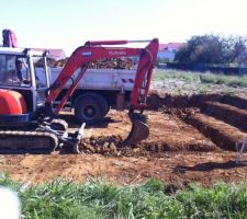 Les terrassiers en action