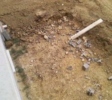 Une partie de la future terrasse...au total,35m2!